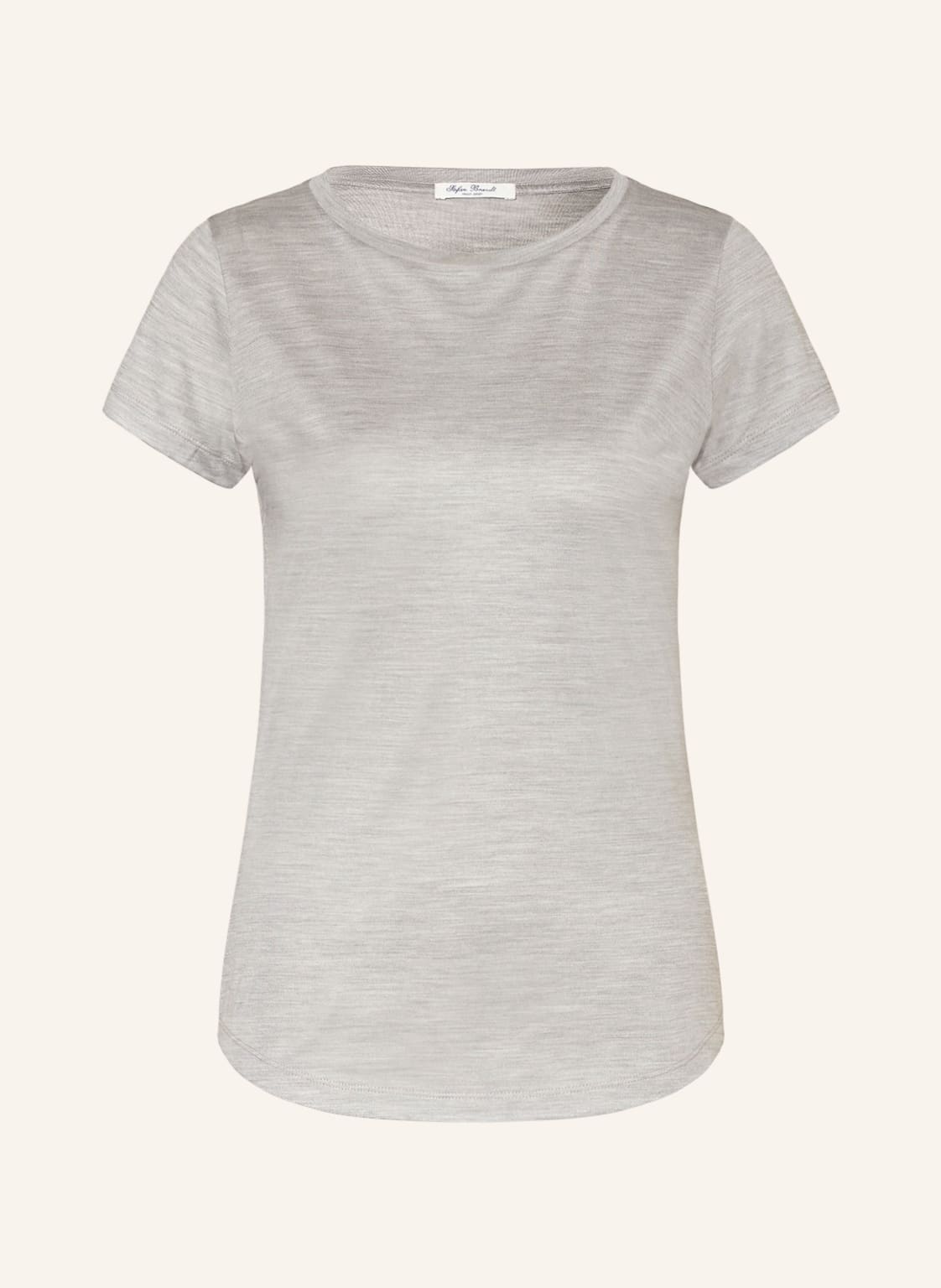 Image of Stefan Brandt T-Shirt Aus Seide grau