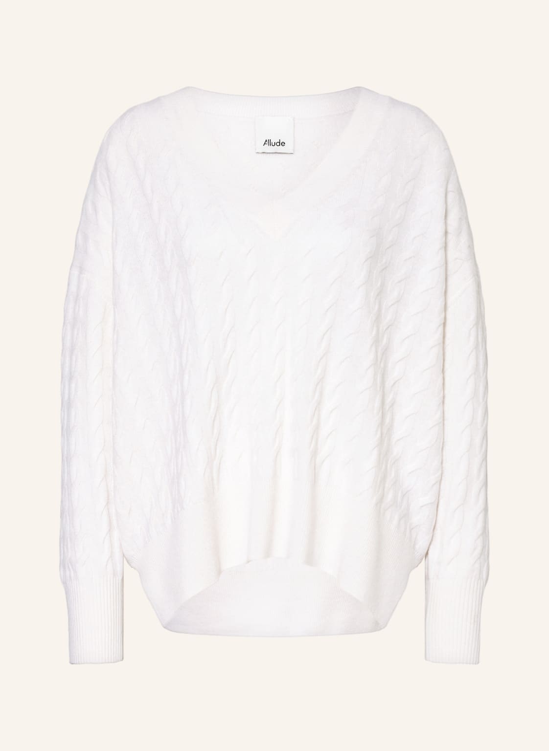 Image of Allude Oversized-Pullover Aus Cashmere weiss