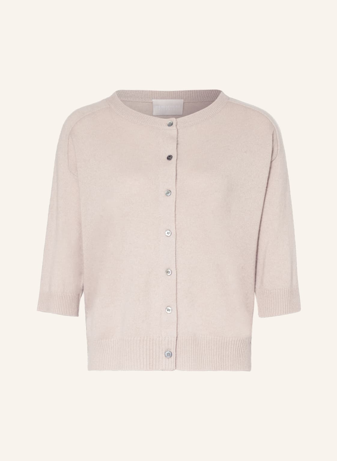 Image of Hemisphere Strickjacke Aus Cashmere Mit 3/4-Arm beige
