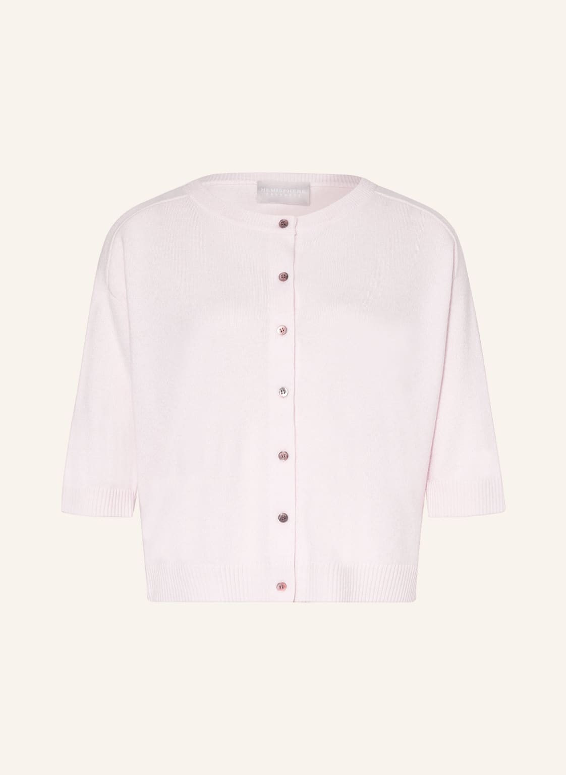 Image of Hemisphere Strickjacke Aus Cashmere Mit 3/4-Arm rosa