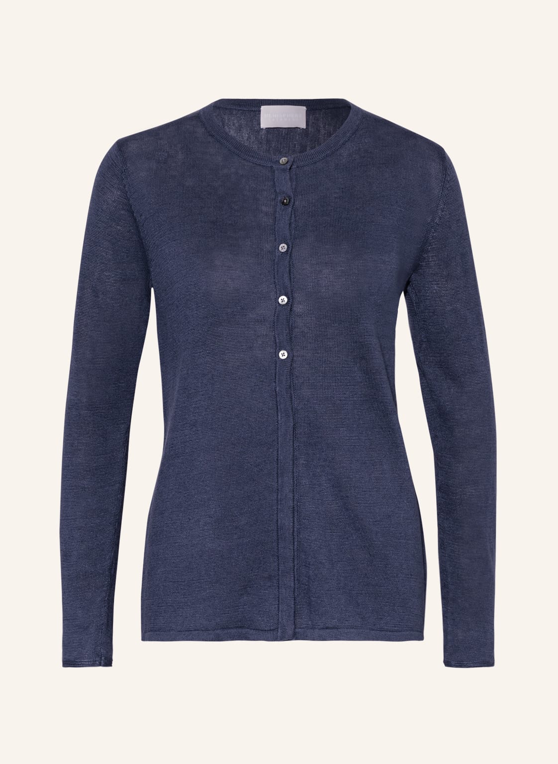 Image of Hemisphere Strickjacke Aus Leinen blau
