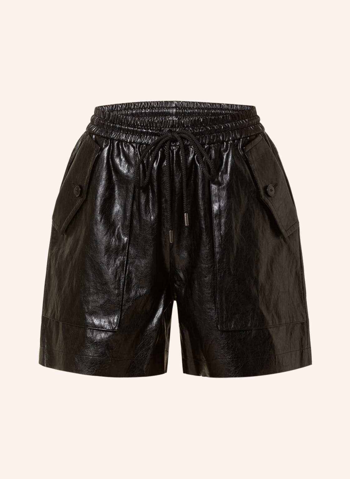 Image of Lala Berlin Shorts Prani In Lederoptik schwarz