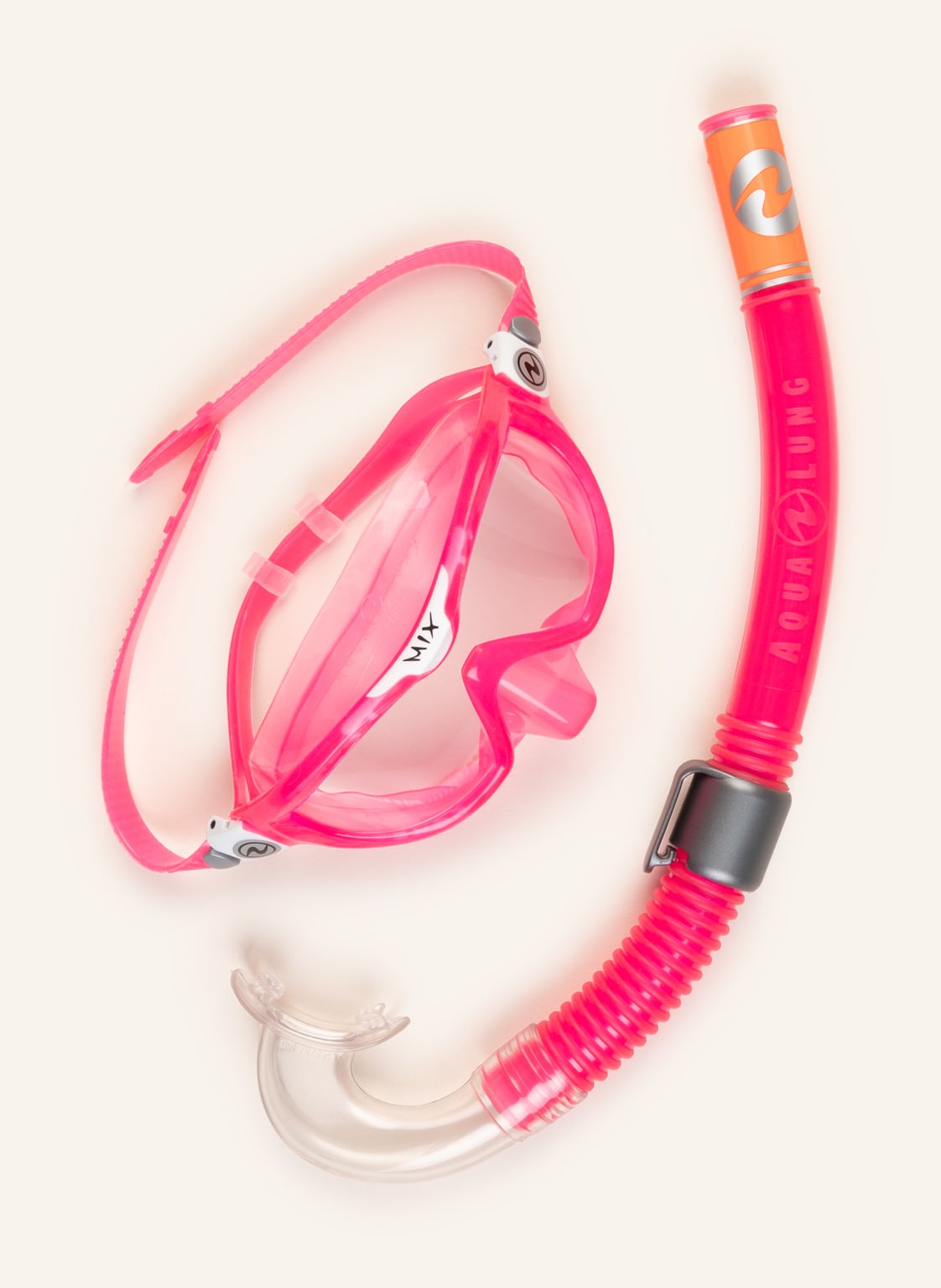 Image of Aqualung Schwimmbrille Combo Mix Mit Schnorchel pink
