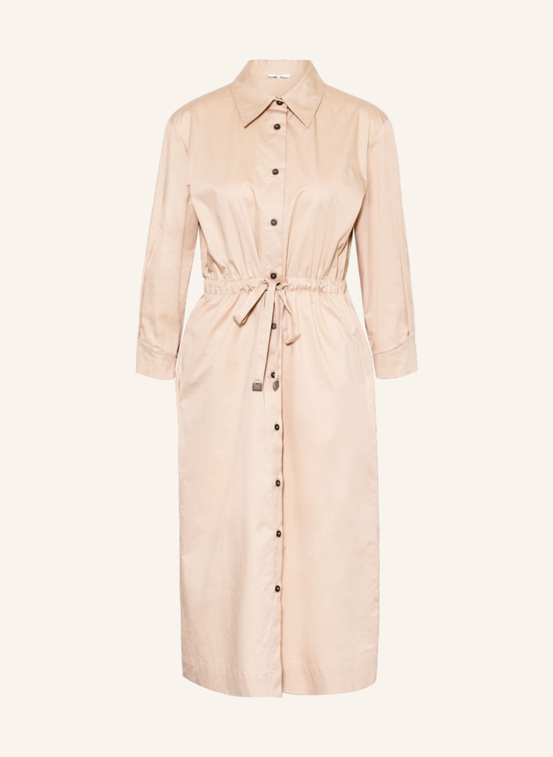 Image of Peserico Hemdblusenkleid Mit Schmucksteinen beige