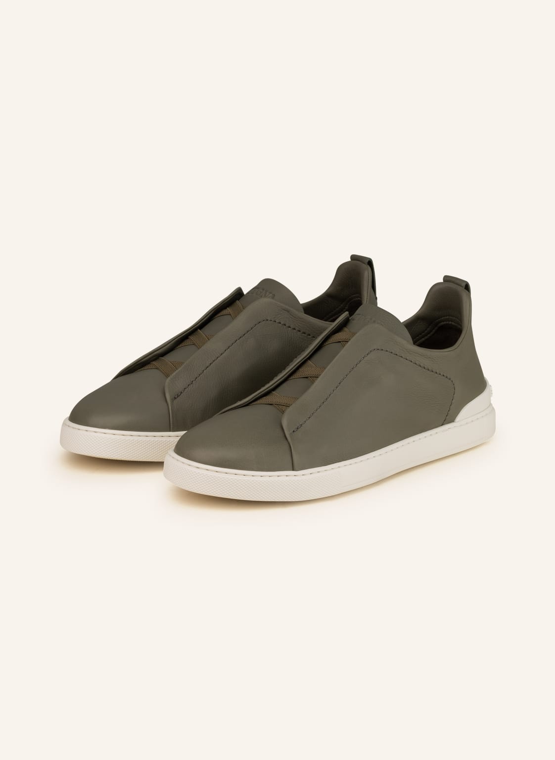 Image of Zegna Slip-On-Sneaker Triple Stitch gruen