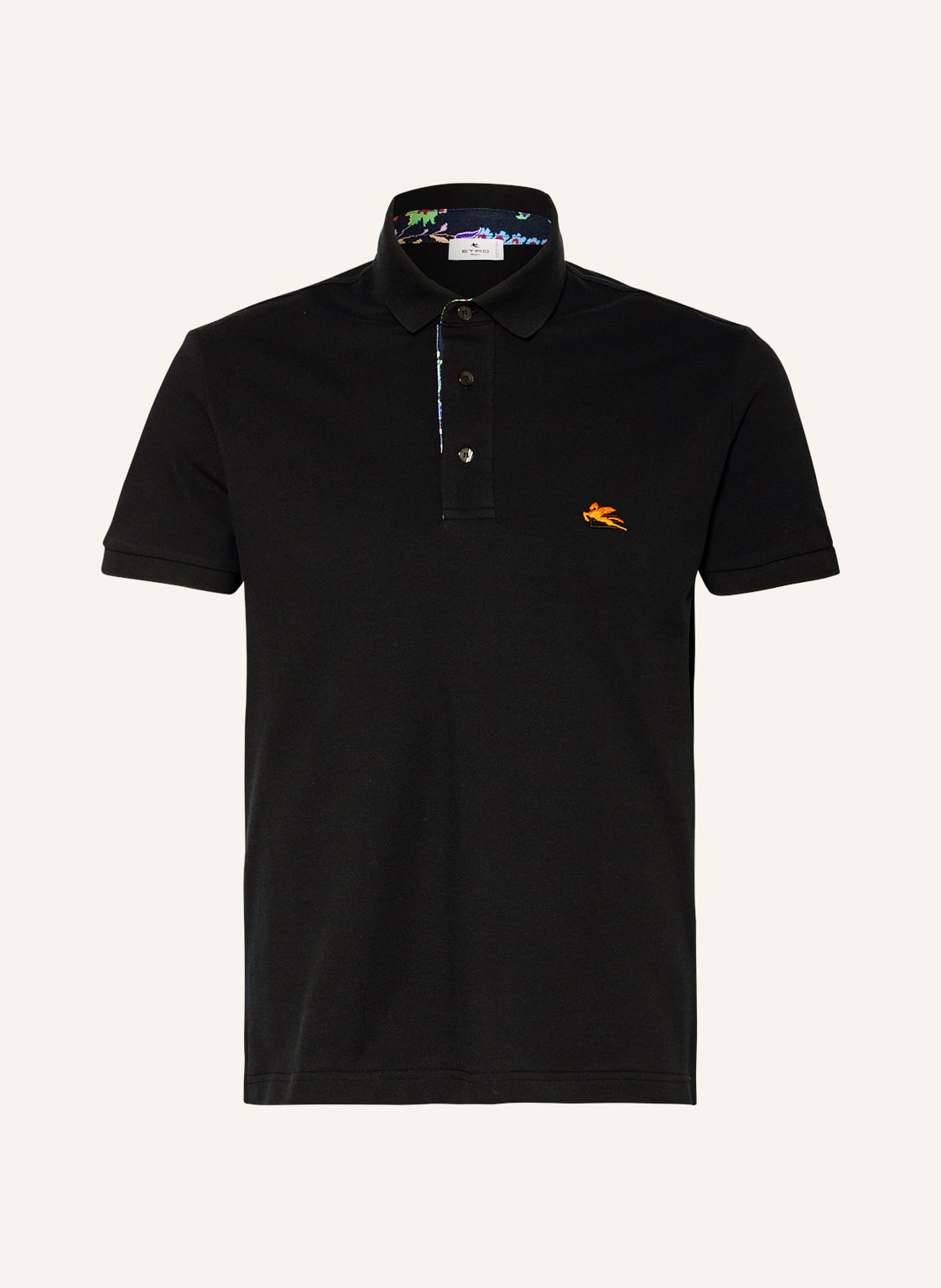 Image of Etro Piqué-Poloshirt schwarz