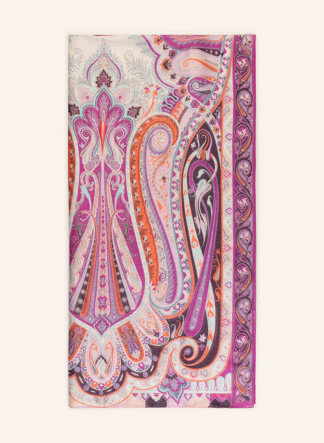 Image of Etro Schal Mit Leinen Und Seide pink
