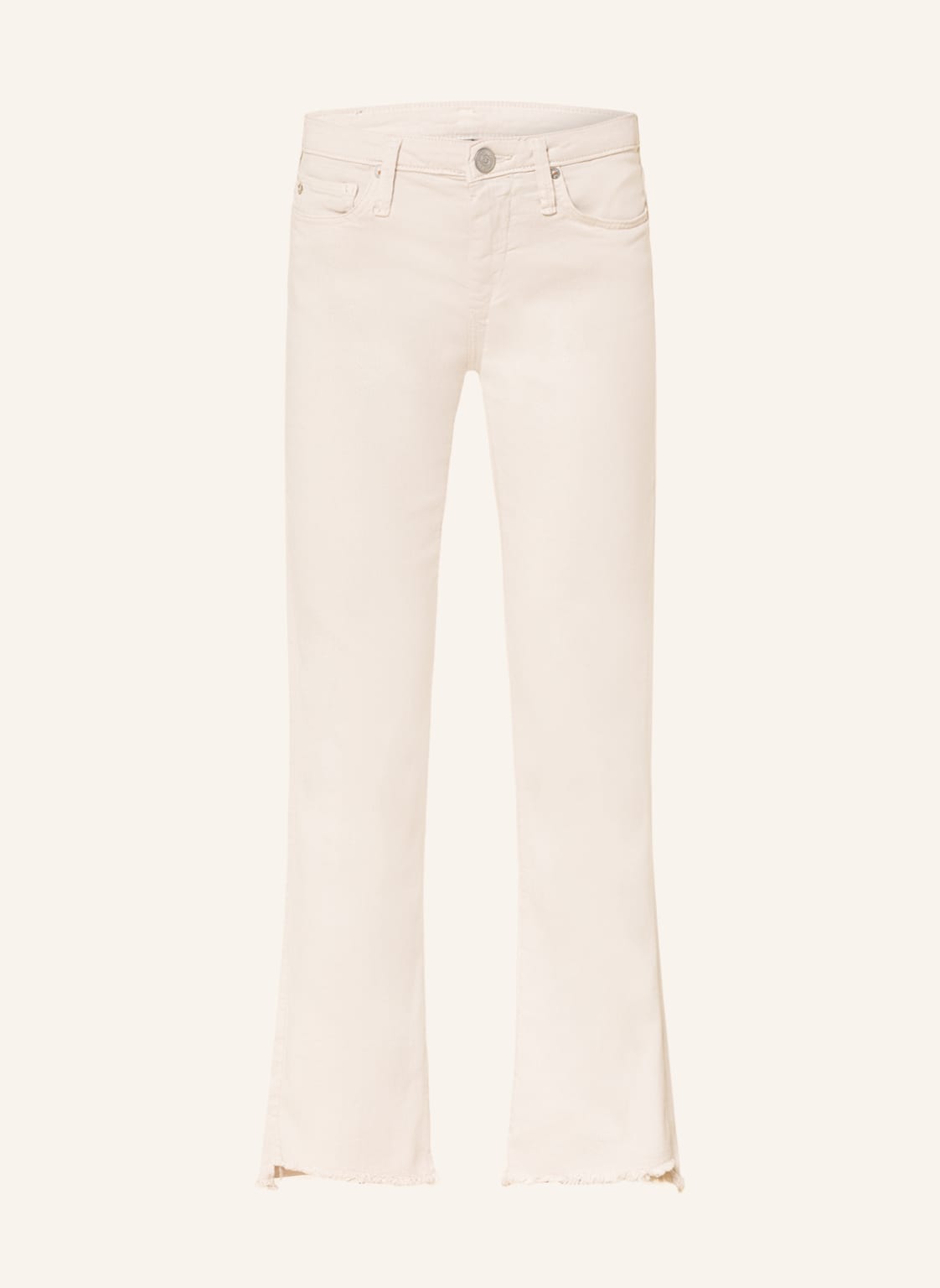 Image of True Religion 7/8-Jeans Mit Fransen beige