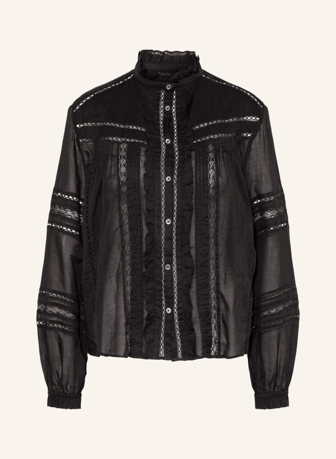 Image of Isabel Marant Étoile Bluse Metina Mit Lochspitze schwarz