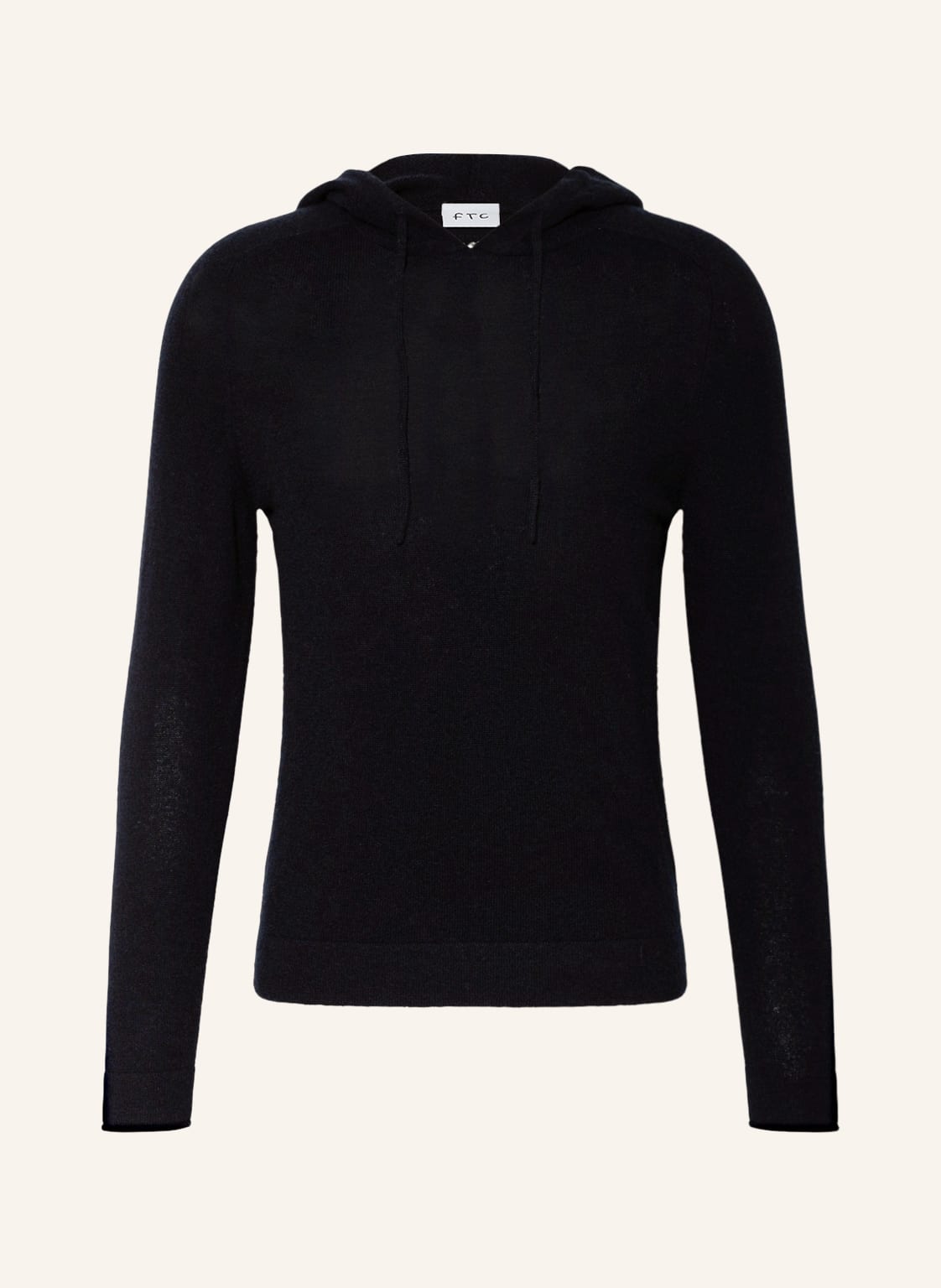 Image of Ftc Cashmere Strick-Hoodie Aus Cashmere blau