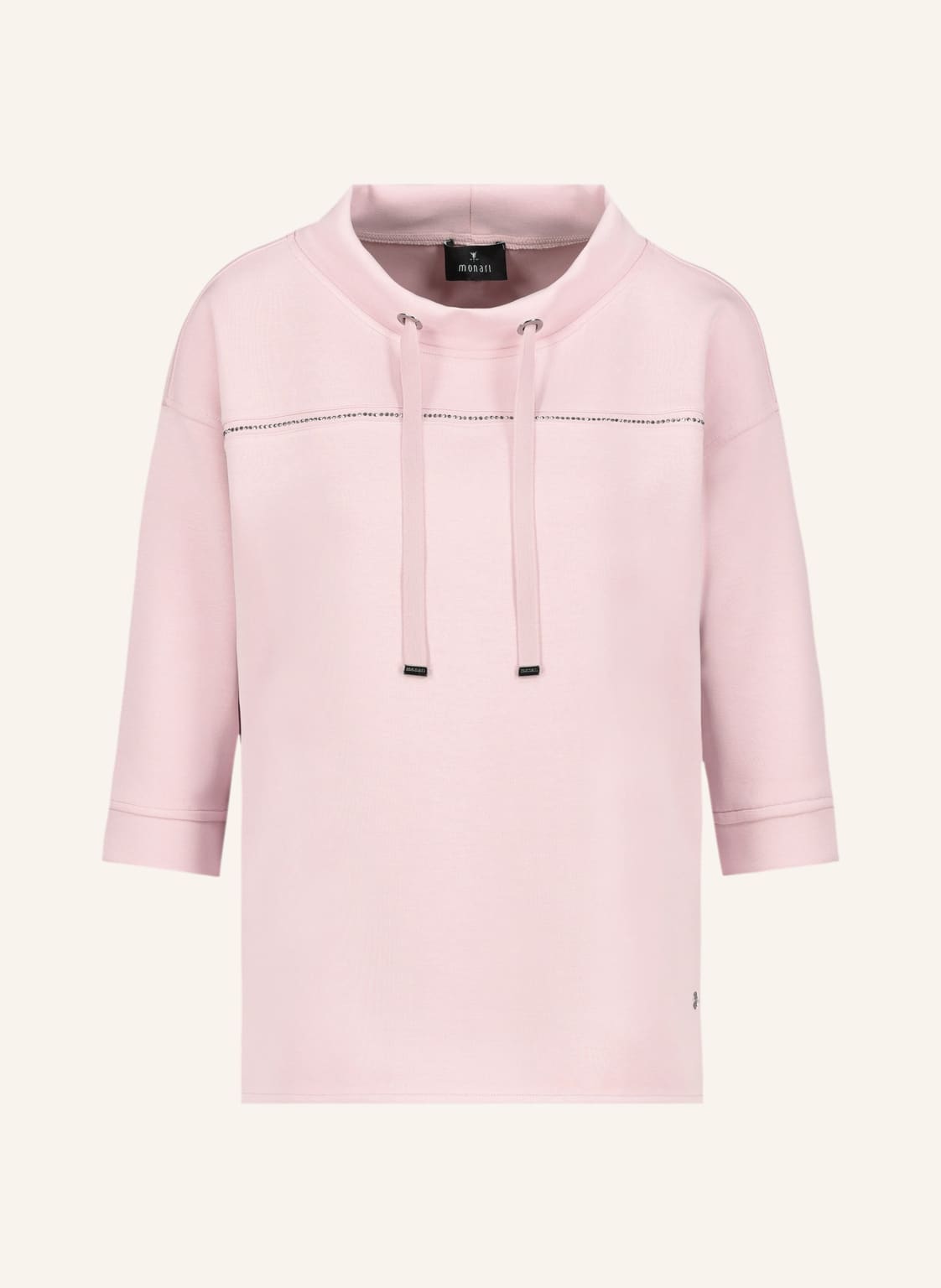 Image of Monari Sweatshirt Mit Schmucksteinen rosa