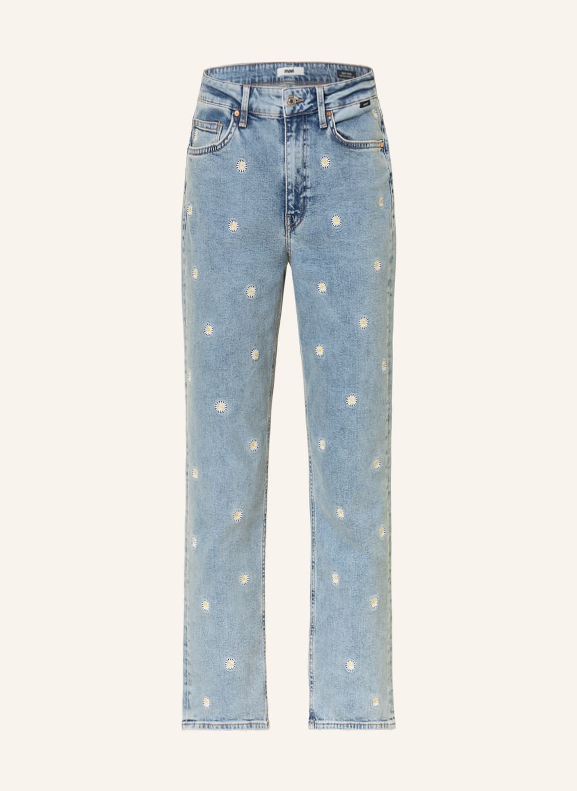 Image of Mavi 7/8-Jeans New York Mi Stickereien blau