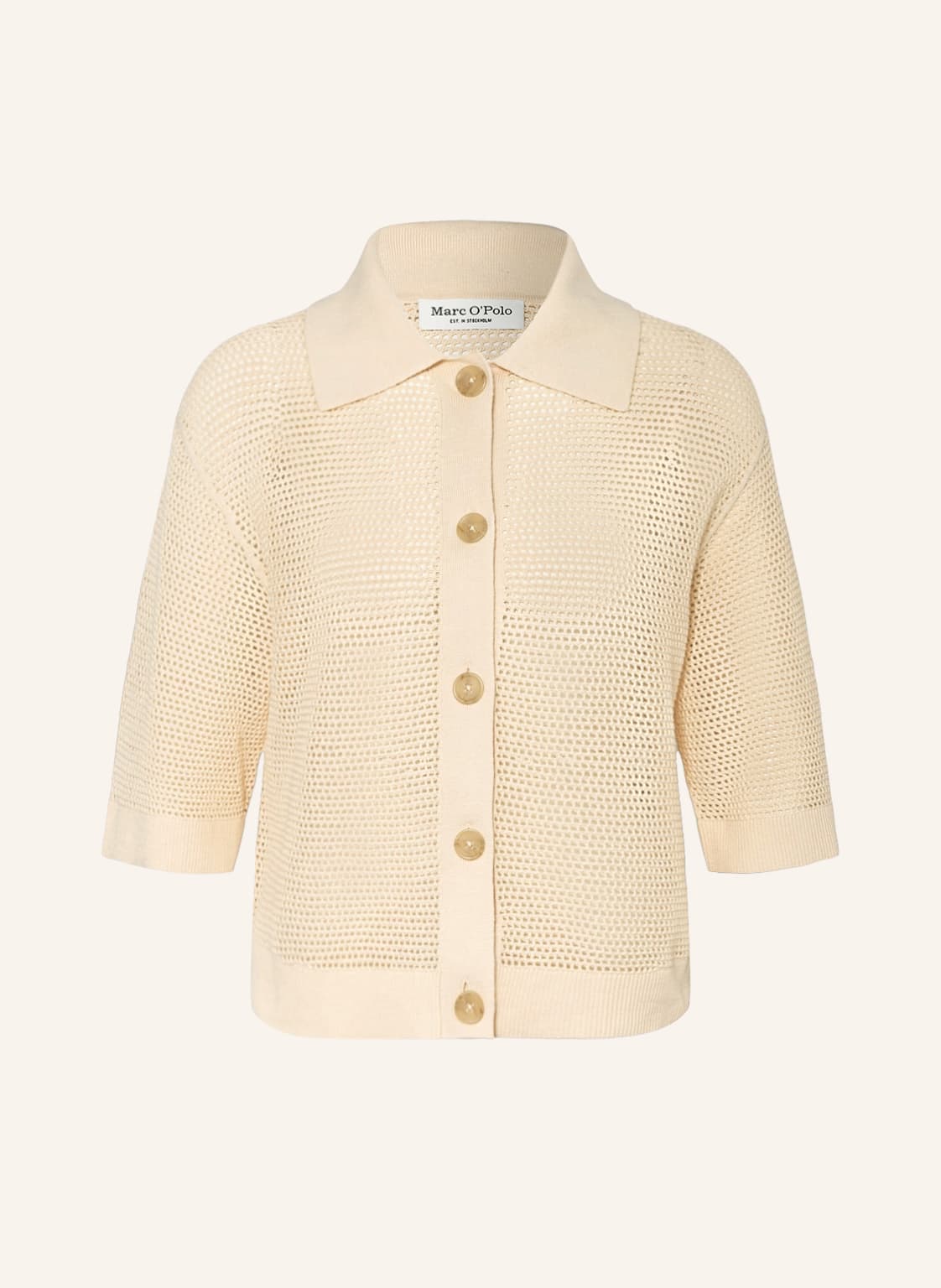 Image of Marc O'polo Strickjacke Mit 3/4-Arm beige