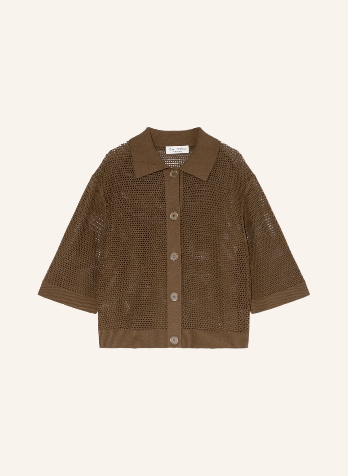 Image of Marc O'polo Strickjacke Mit 3/4-Arm braun