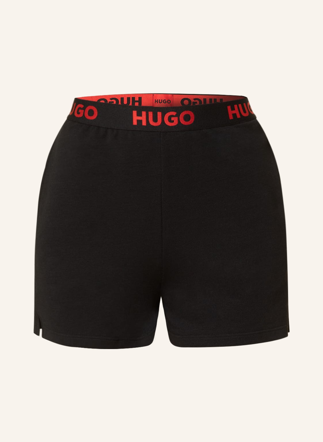 Image of Hugo Lounge-Shorts Sporty Logo schwarz