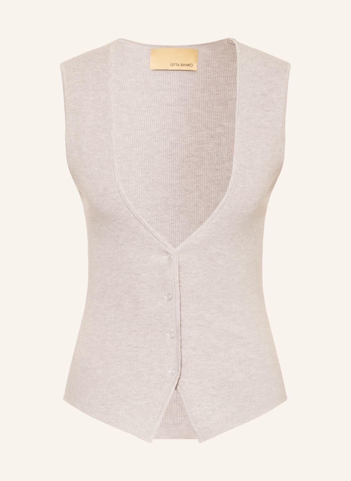 Image of Gitta Banko Strickweste Mit Cashmere grau