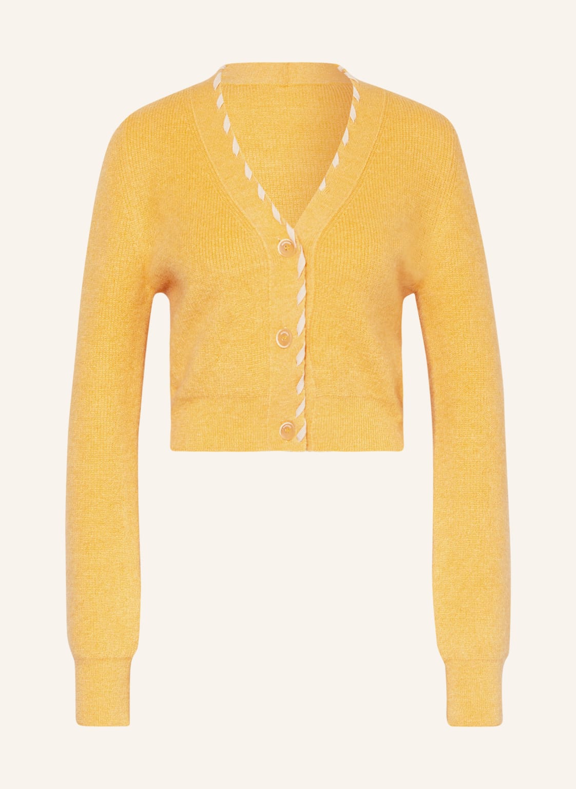 Image of Jacquemus Strickjacke Le Cardigan Lazo Mit Mohair gelb