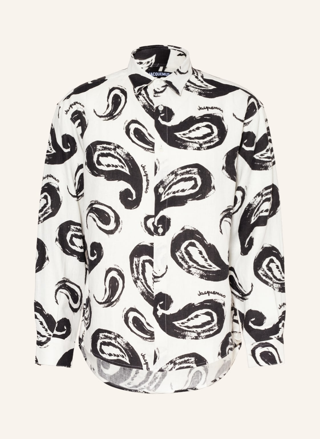 Image of Jacquemus Leinenhemd La Chemise Simon Slim Fit weiss