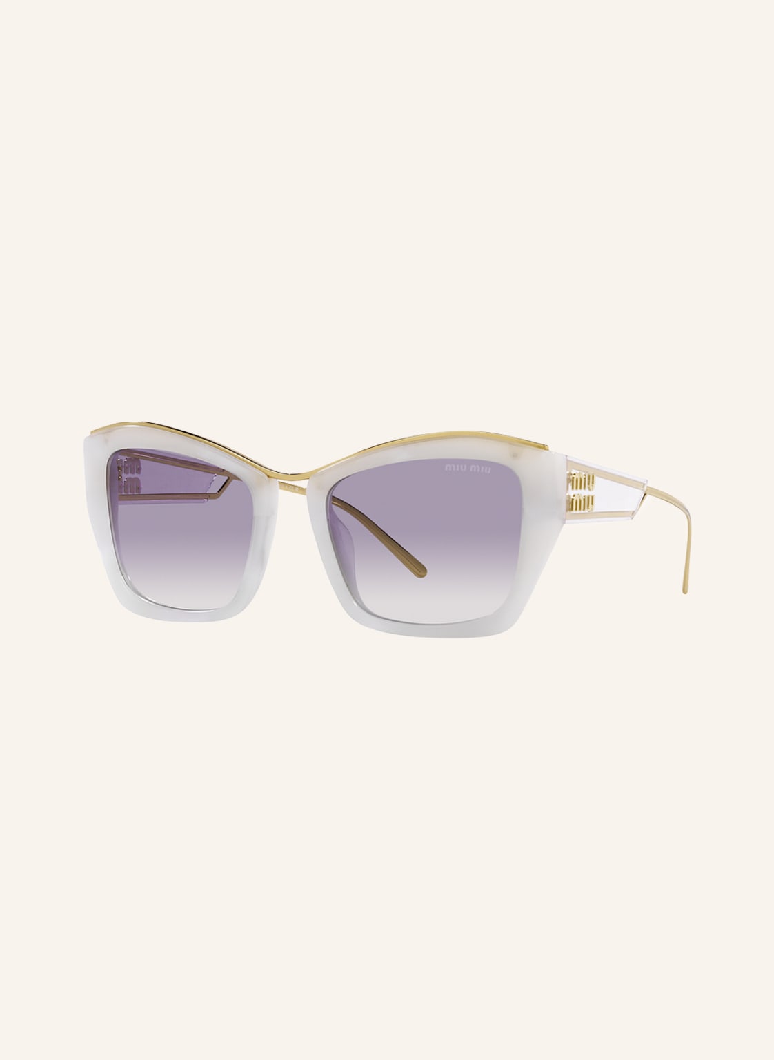 Image of Miu Miu Sonnenbrille Mu 02ys weiss