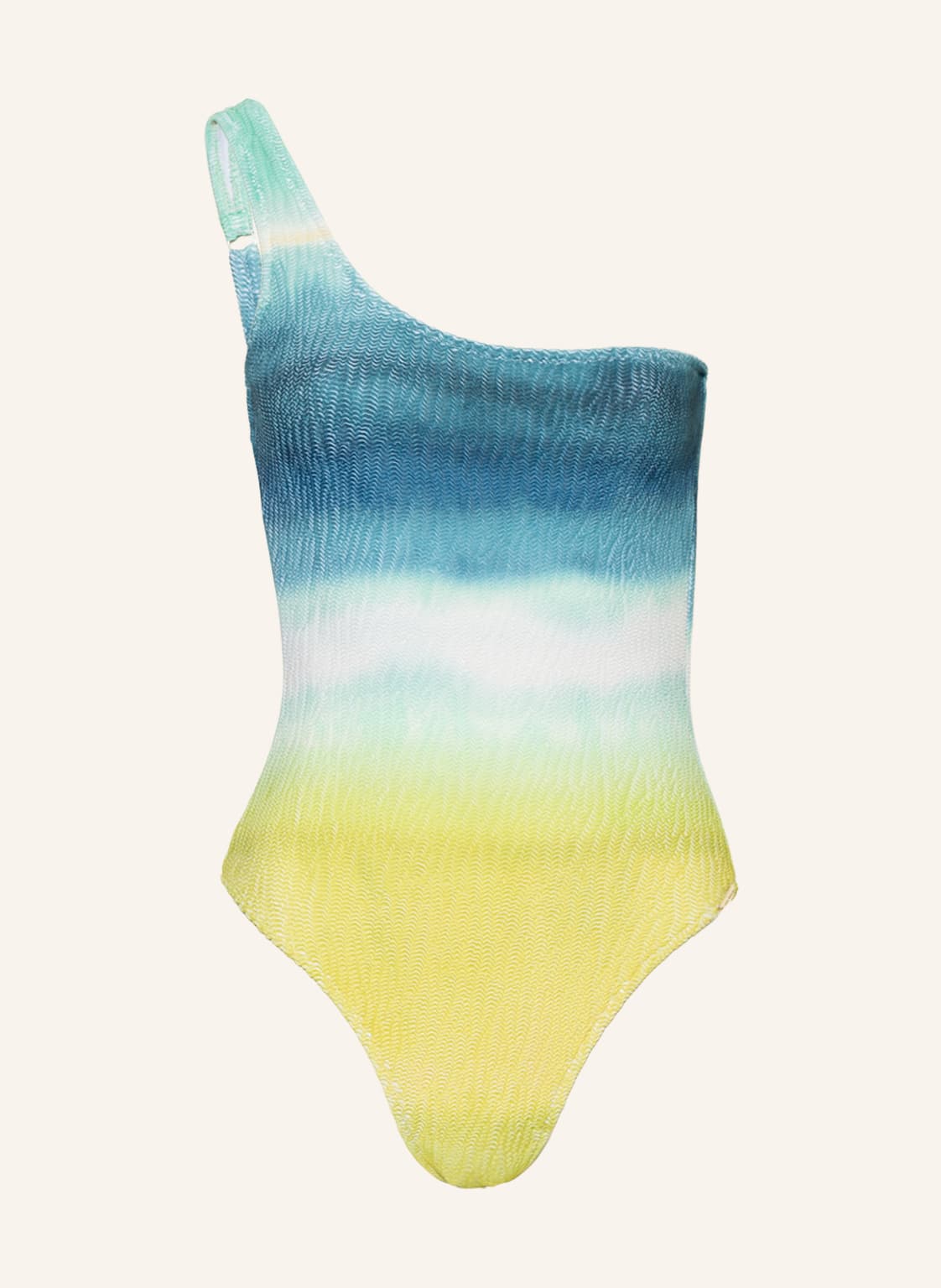 Image of Watercult One-Shoulder-Badeanzuge Ombré Flow gruen