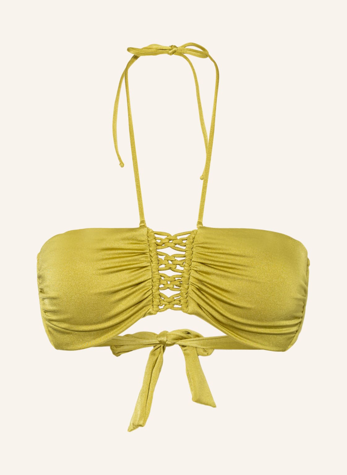 Image of Watercult Bandeau-Bikini-Top Makramé Love gruen