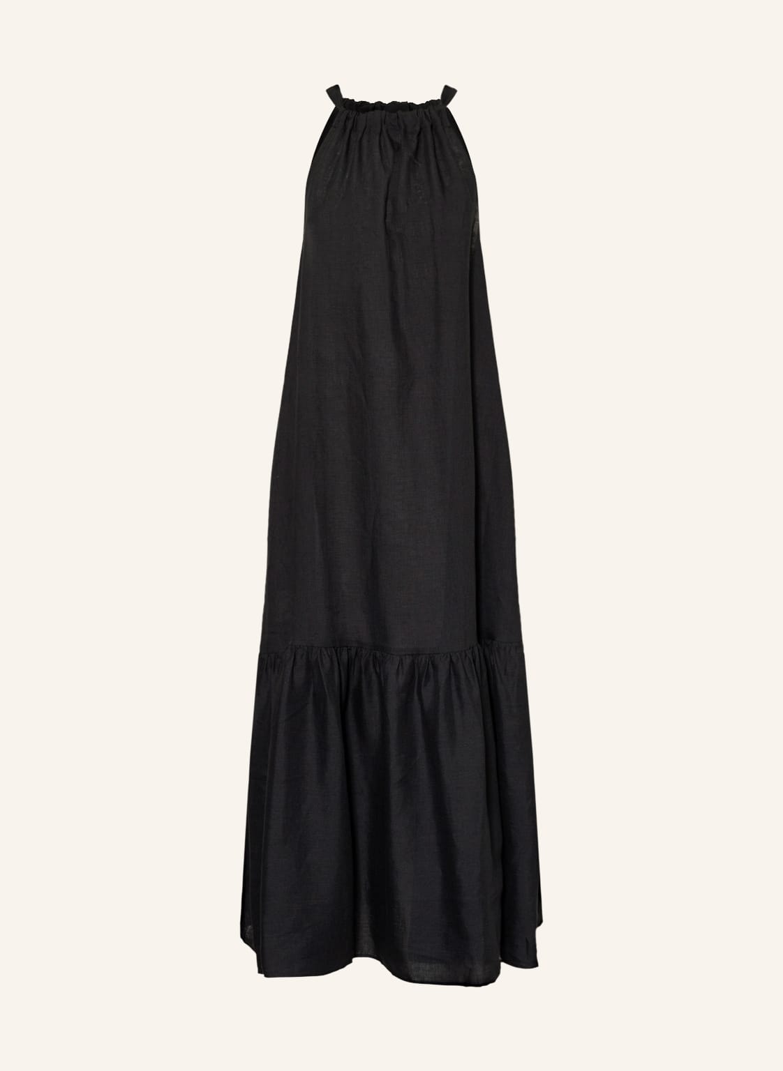 Image of Asceno Leinenkleid The Ibiza schwarz
