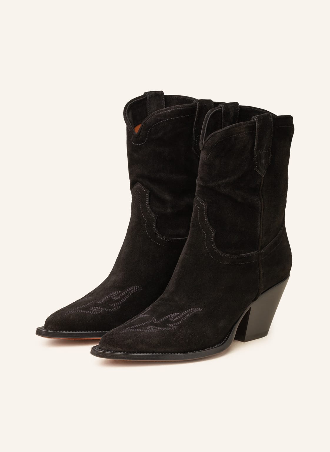 Image of Sonora Cowboy Boots Perla Flame schwarz