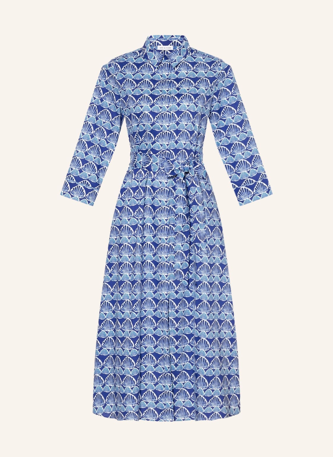 Image of Mrs & Hugs Hemdblusenkleid Mit 3/4-Arm blau