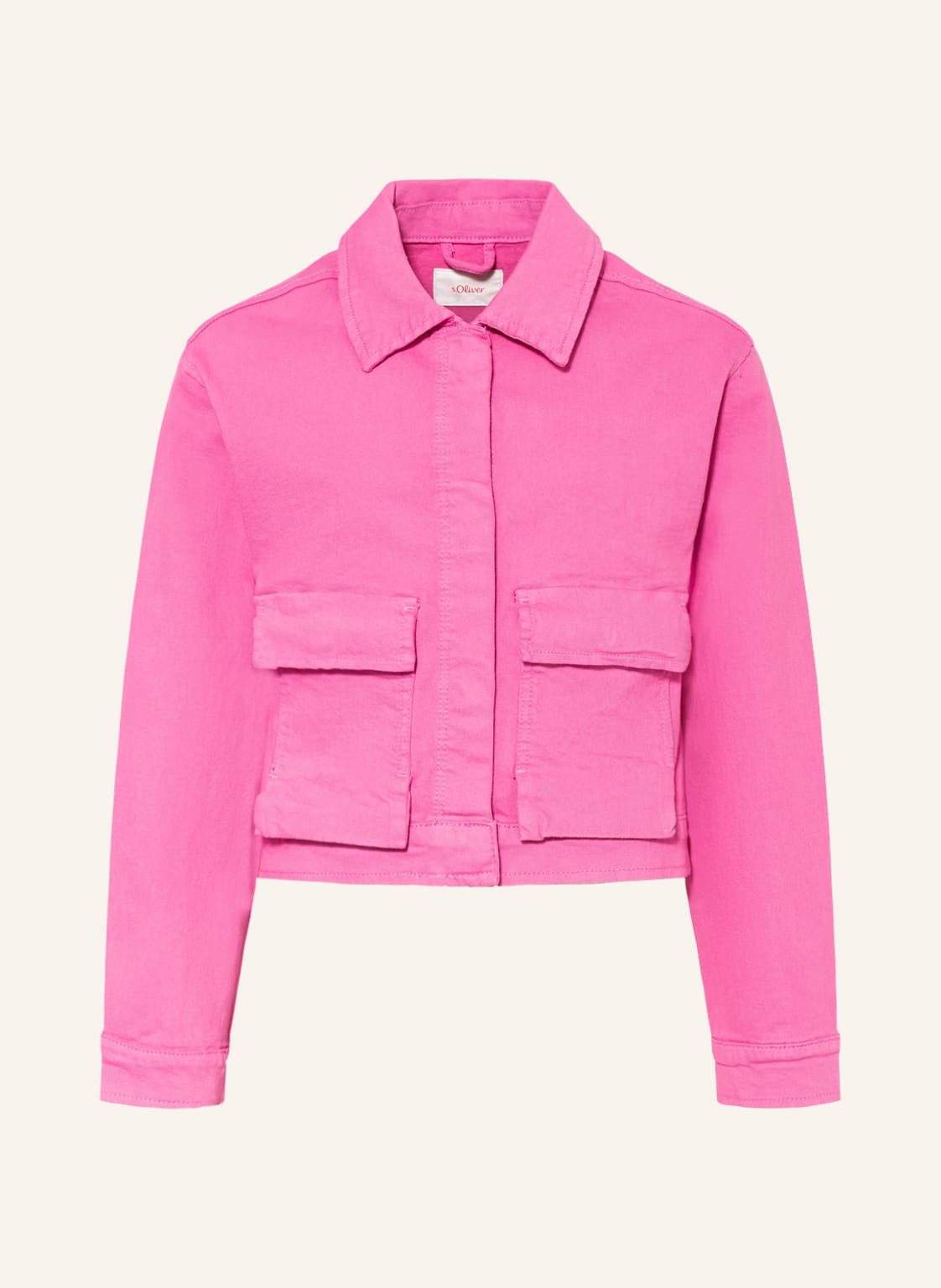 Image of S.Oliver Red Cropped-Jeansjacke violett