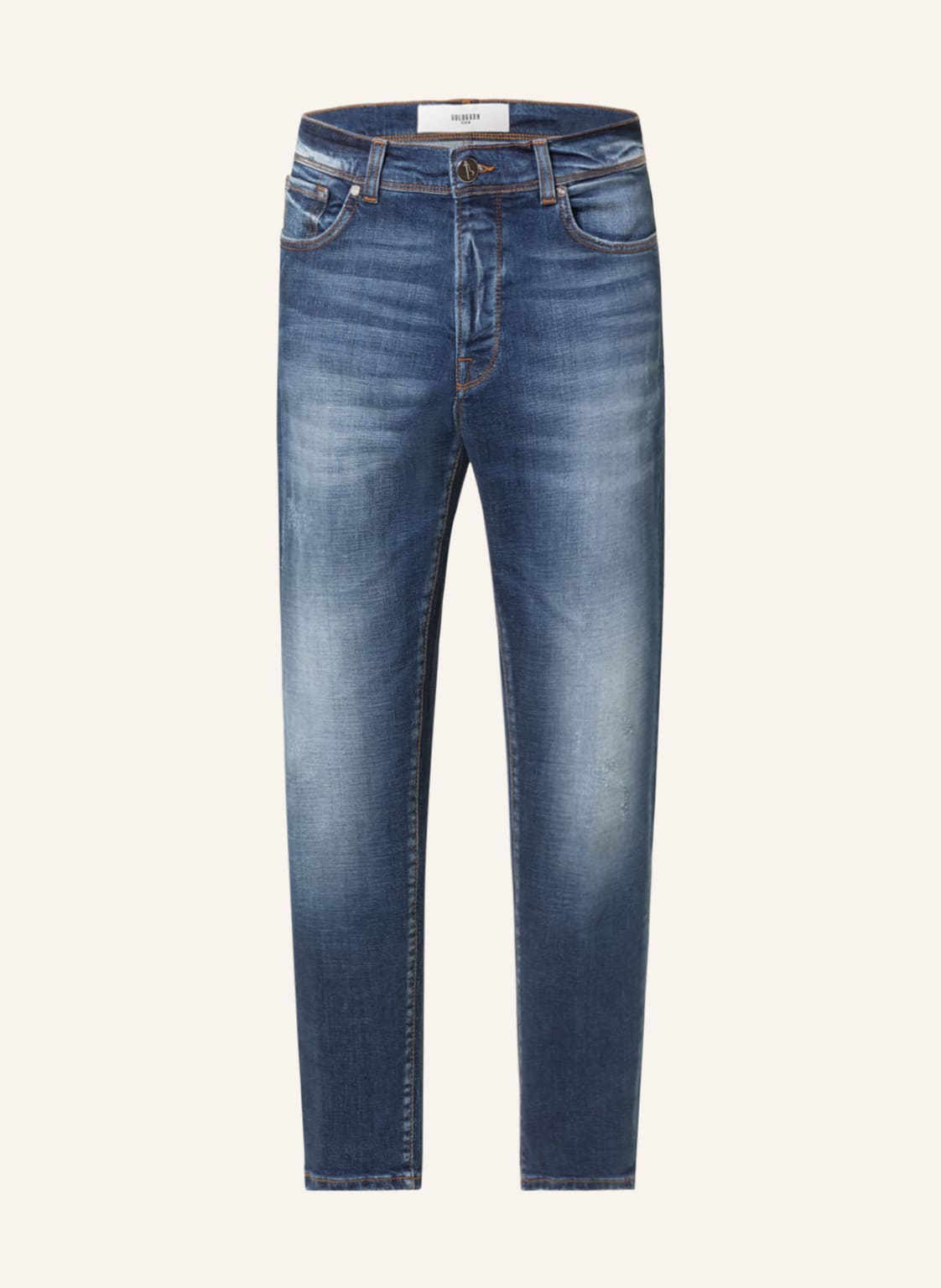 Image of Goldgarn Denim Jeans Rheinau Relaxed Cropped Fit blau