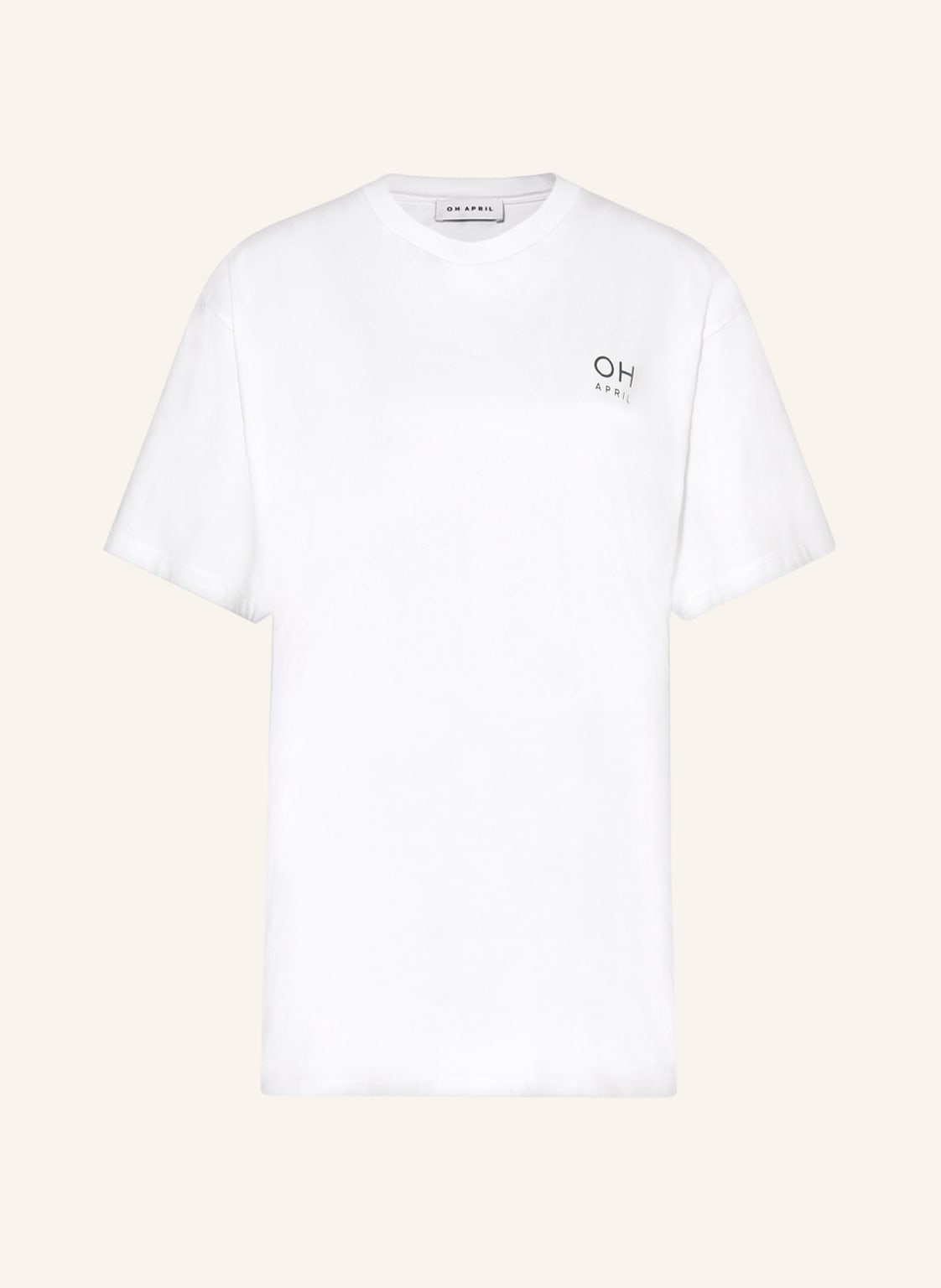 Image of Oh April T-Shirt Boyfriend weiss