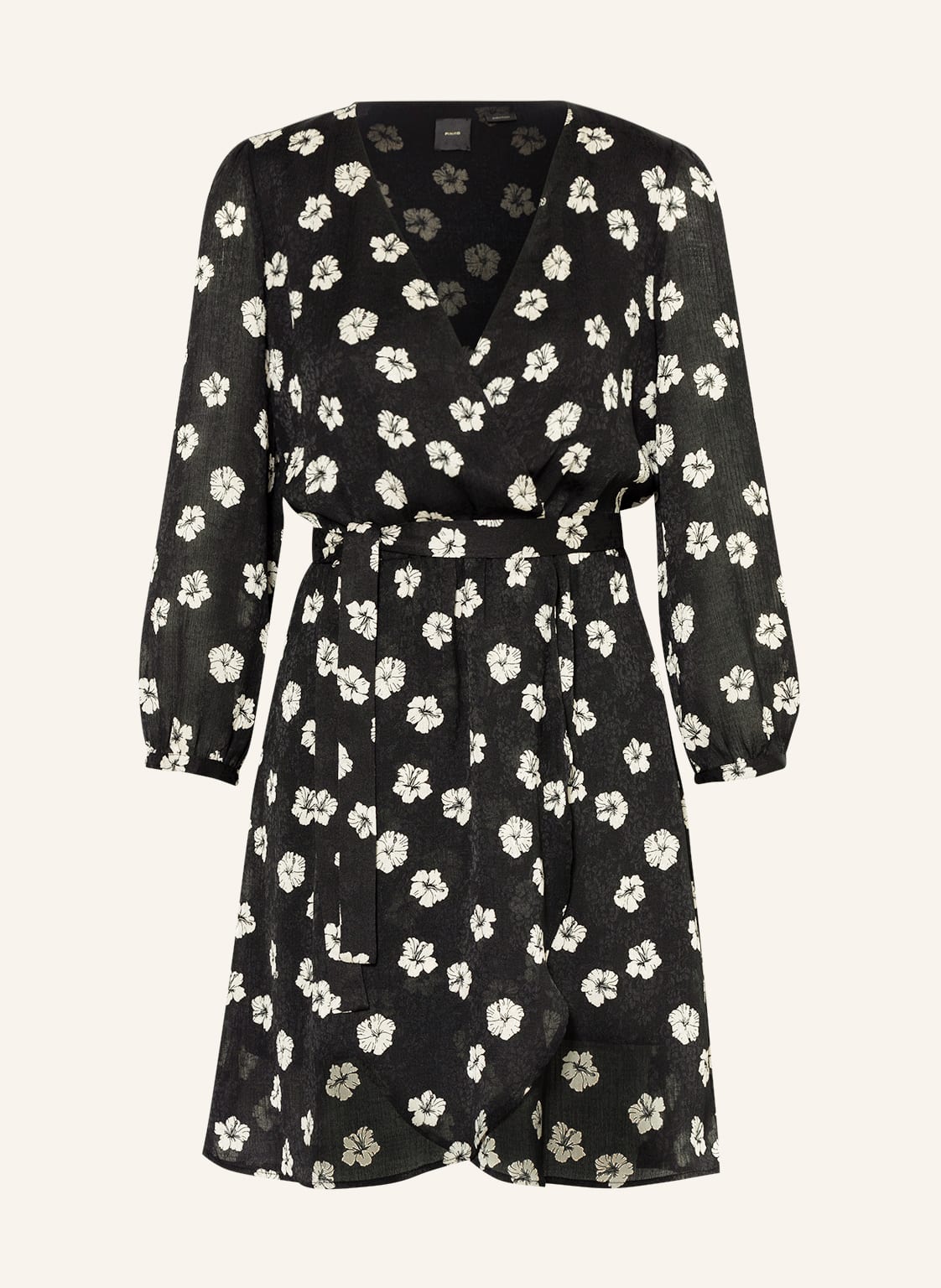 Image of Pinko Kleid In Wickeloptik schwarz