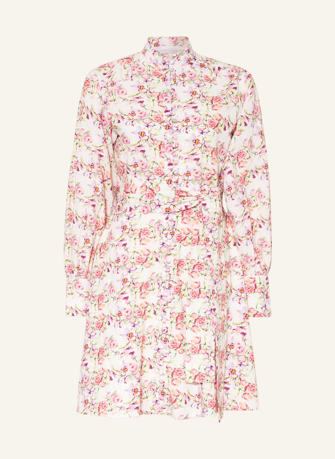 Image of Love Lolita Kleid Bertine Mit Leinen rosa