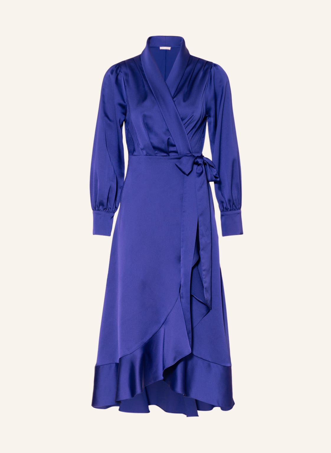 Image of Love Lolita Wickelkleid Iza Aus Satin blau