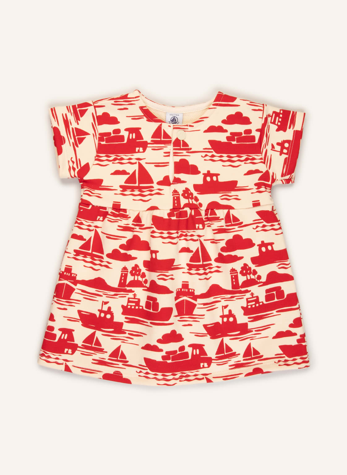 Image of Petit Bateau Sweatkleid weiss