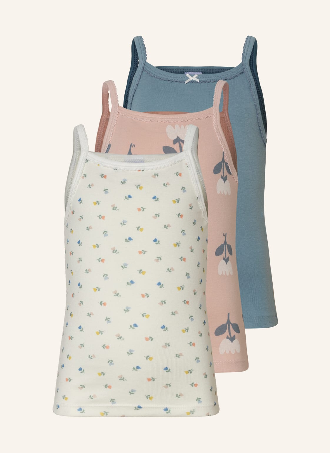 Image of Petit Bateau 3er-Pack Tops rosa