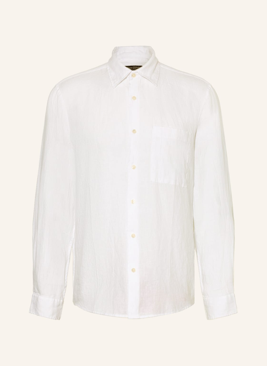 Image of Marc O'polo Leinenhemd Regular Fit weiss