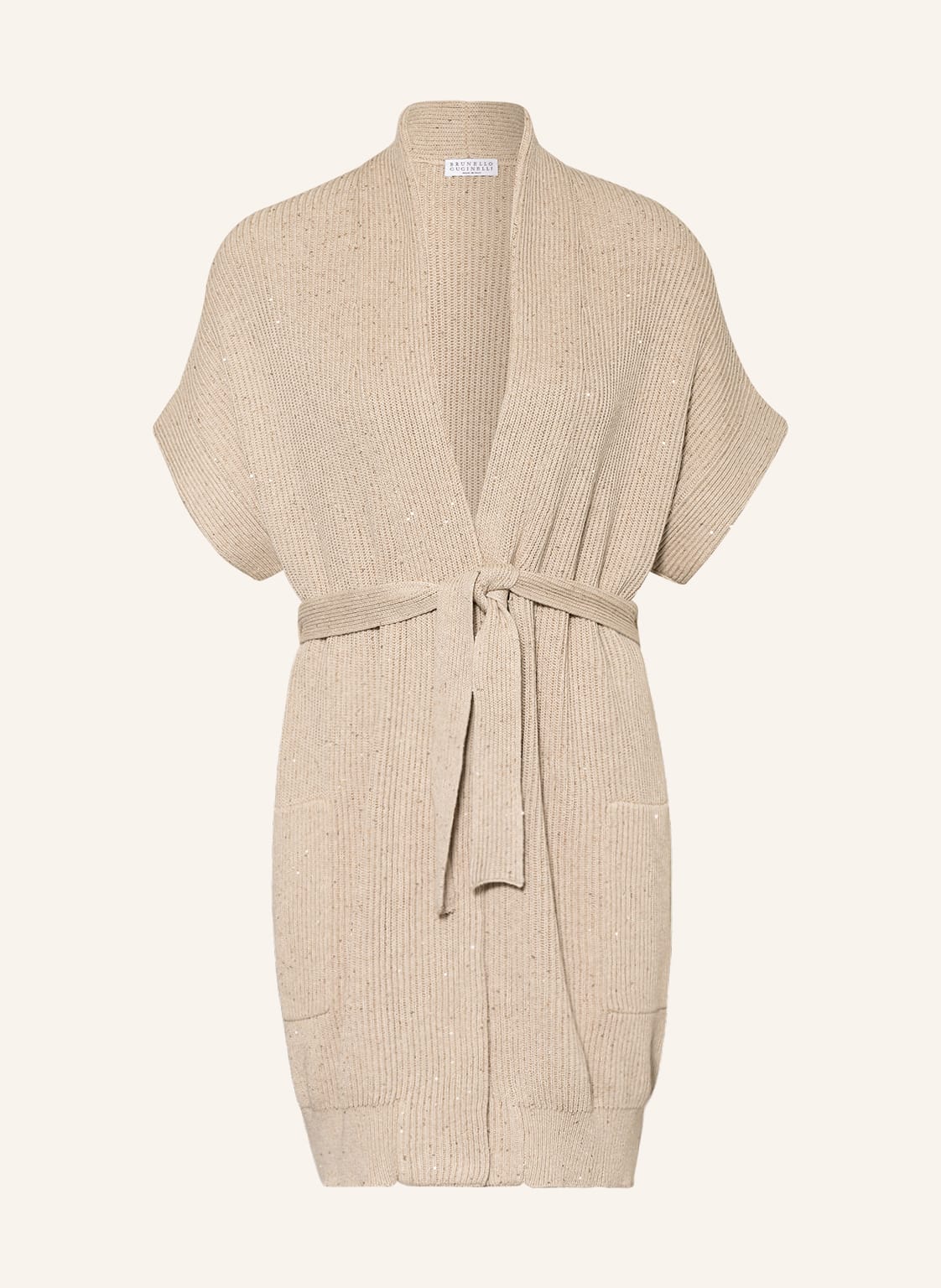 Image of Brunello Cucinelli Strickjacke Mit Pailletten braun