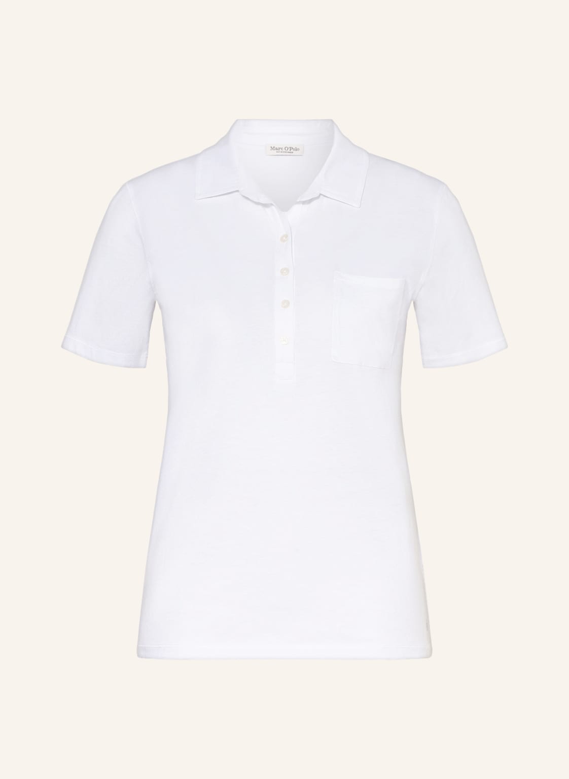 Image of Marc O'polo Jersey-Poloshirt weiss