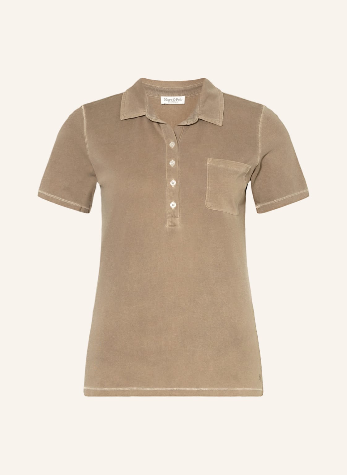 Image of Marc O'polo Jersey-Poloshirt braun