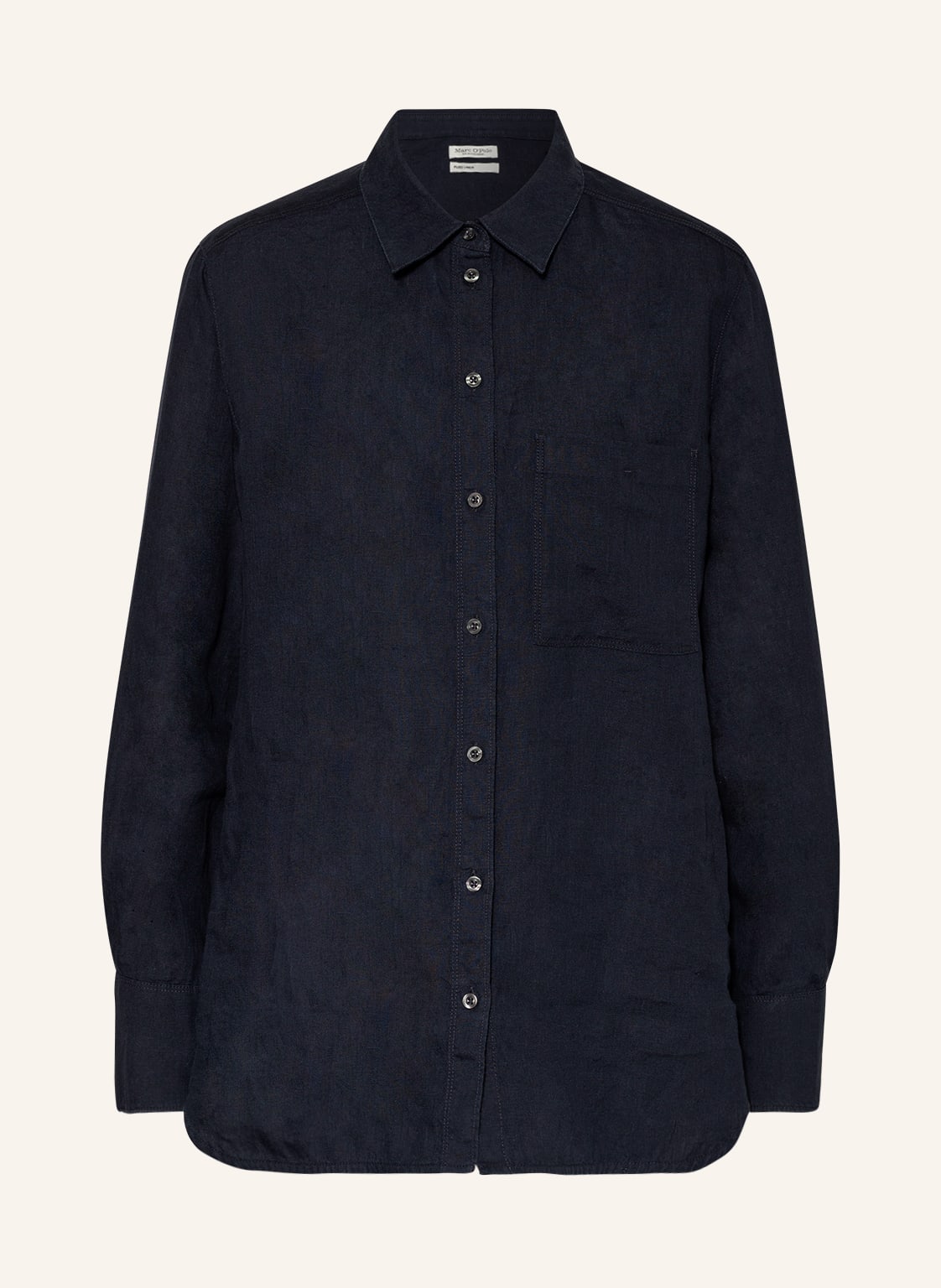 Image of Marc O'polo Hemdbluse Aus Leinen blau