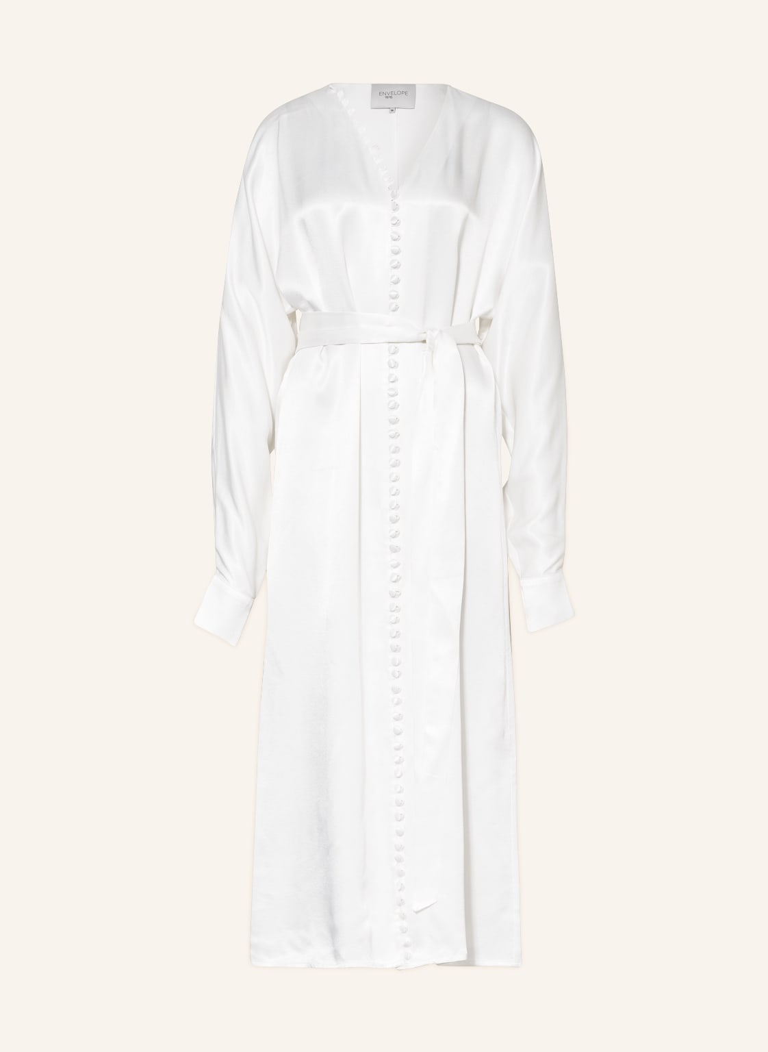 Image of Envelope 1976 Seidenkleid Cannes weiss