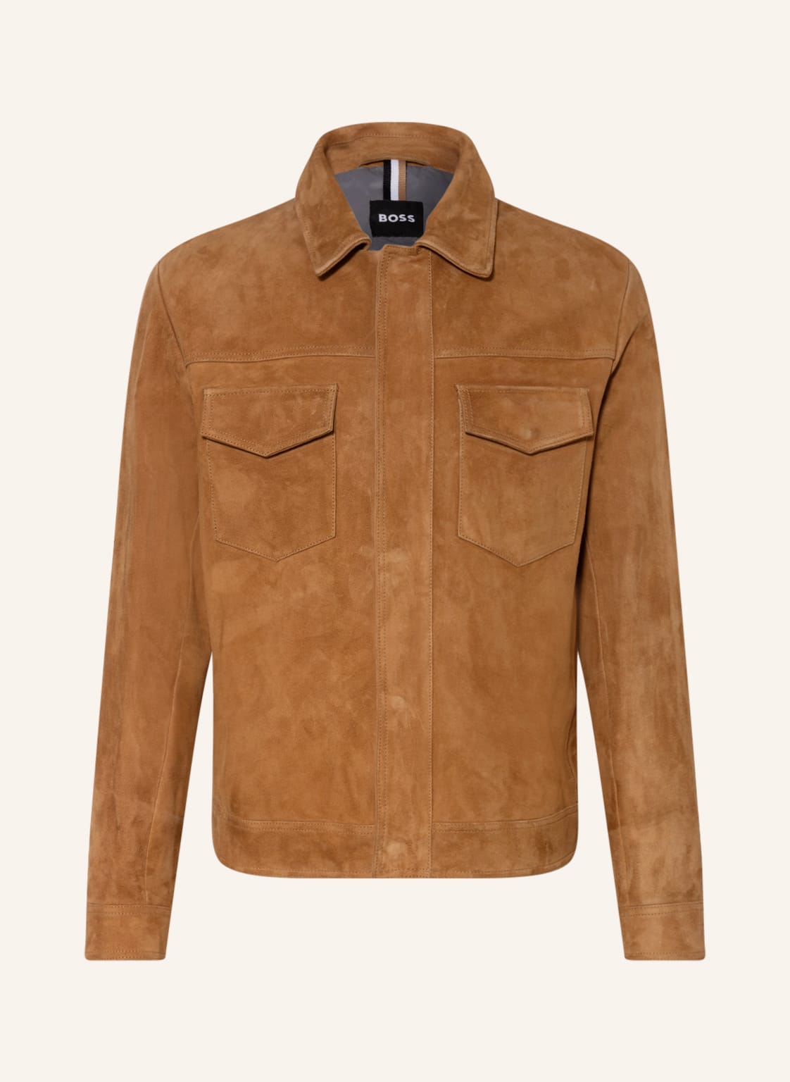 Image of Boss Lederjacke Mucker beige