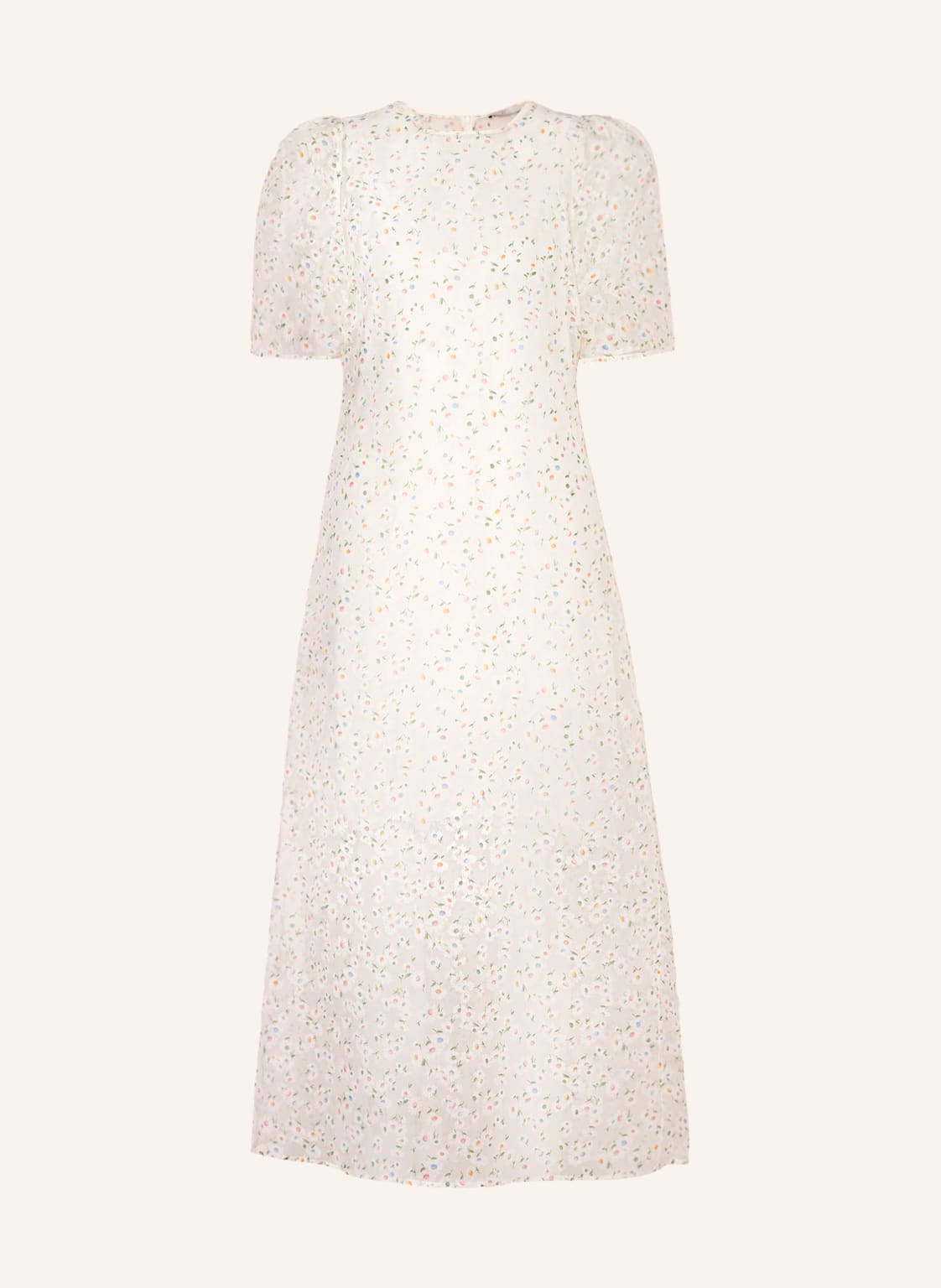 Image of Róhe Seidenkleid weiss