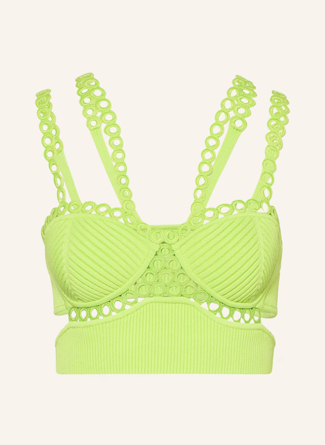 Image of Simkhai Stricktop Liana Mit Lochspitze gruen