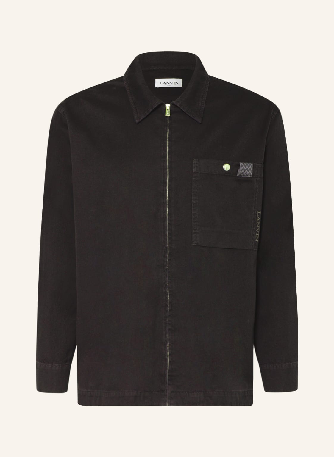 Image of Lanvin Jeans-Overshirt schwarz