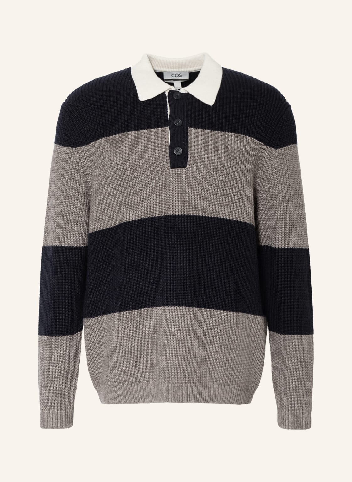 Image of Cos Strick-Poloshirt beige