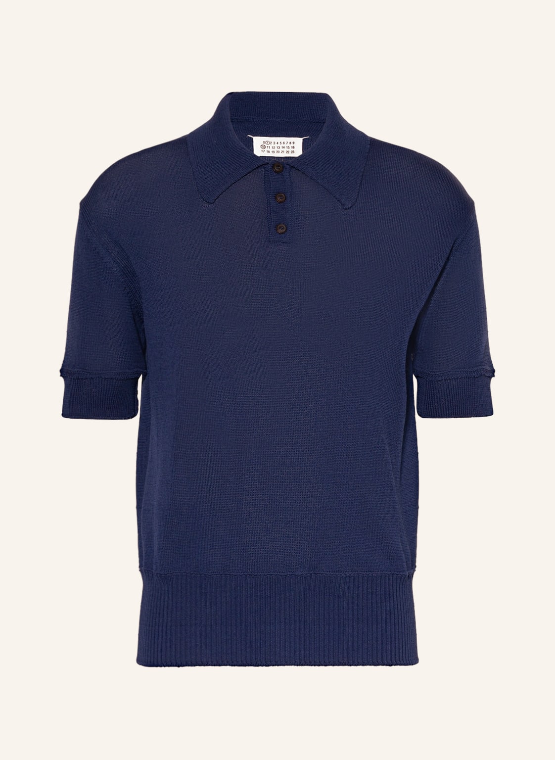 Image of Maison Margiela Strick-Poloshirt blau