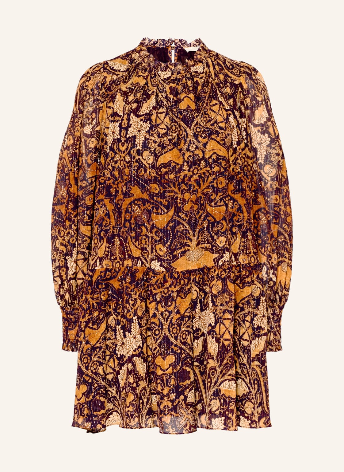 Image of Ulla Johnson Kleid Maja Mit Glitzergarn braun