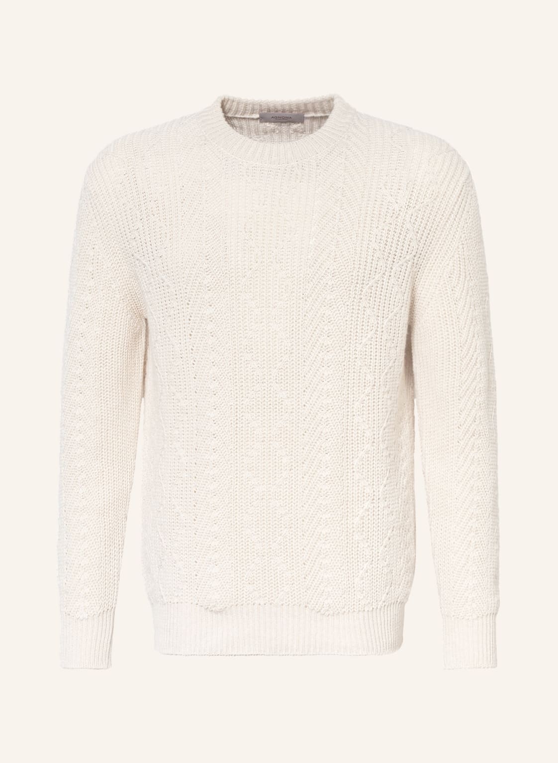 Image of Agnona Pullover Mit Leinen beige